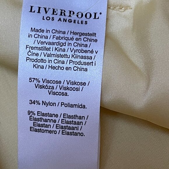 NWT Liverpool Los Angeles Yellow Kelsey Stretch Twill Mid Rise Trousers 0/25 - Picture 11 of 16